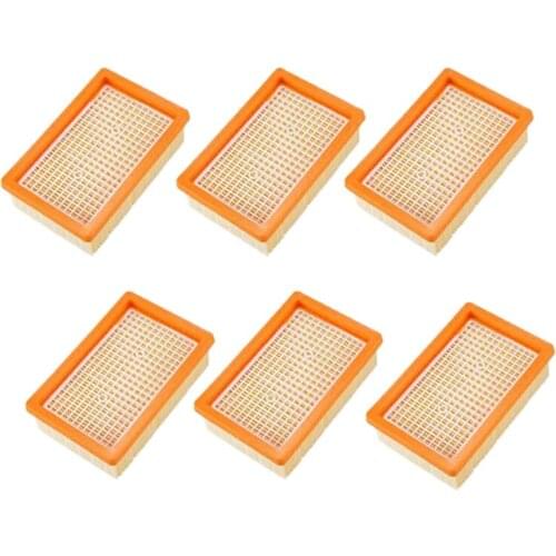 6-Pack Filter for Karcher MV4 MV5 MV6 WD4 WD5 WD6 Vacuum Cleaner, Replacement Parts Liver Filter