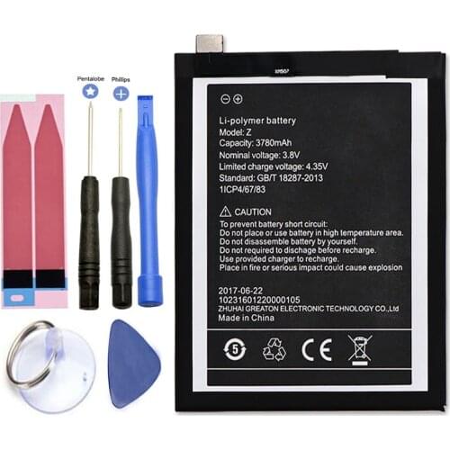 ISUNOO 3780MAh Umi Z Battery For UMIDIGI Z Back Up Battery With Tools