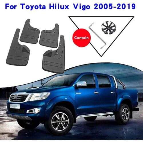 Car Fender Accessories For Toyota Hilux 7th Gen Vigo 2005-2019 Mudguards Splash Guards Fender Mudflaps Car Fender Mud Flaps