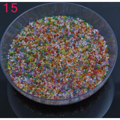 16g 1000pcs 2mm 12/0 Mix Color Transparent Round Loose Spacer Beads Cezch Glass Seed Beads Handmade Jewelry DIY Garment Bead
