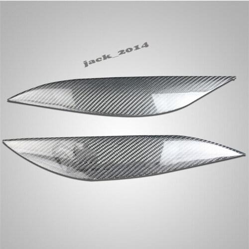 FOR HONDA Civic 8th 2006-2011 2pcs Real Carbon Fiber headlight Cover Eyelid Eyebrow Eye Lid Brow