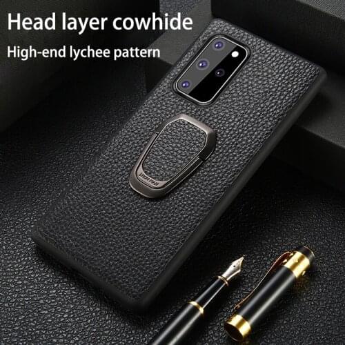 Phone Case For Huawei P40 P30 P20 Mate 30 Pro 20 Lite 10 9 Cowhide Litchi Texture With Bracket For Honor 10i 20i 8X Max 9X Cover