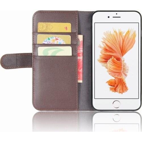 Luxury Genuine Leather Wallet Cases Capinha Coque For iPhone 6 6S 6 Plus Flip Stand Design Cover Book Style Case With Card Slots