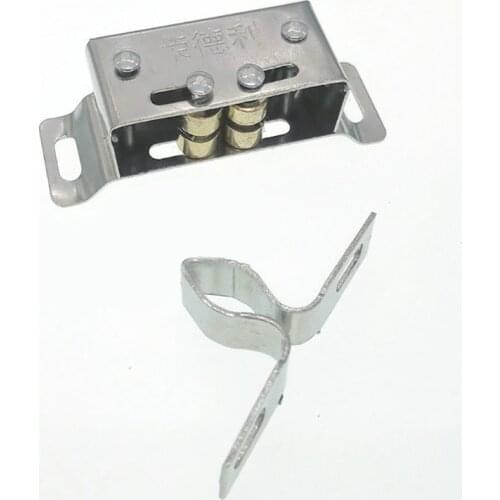 Double Roller Catch Stainless Steel Magnetic Cabinet Catches Hardware Heavy Duty Latch for Cabinet Closet Doors Hole Pitch 42mm