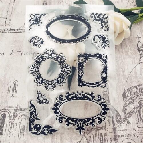 European Style Lace Transparent Clear Rubber Stamp Sheet Cling Scrapbooking Photo Album Paper Card DIY Craft