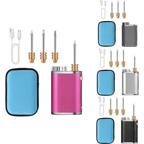HOT-Portable Rechargeable Soldering Iron USB Wireless Battery Soldering Iron 1W-75W High Power Adjustable