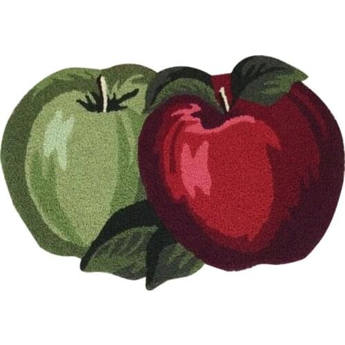 Art Rug Antiskid Door Mat Apple Shaped Area Rugs Bedroom Floor Mat for Christmas Halloween Decoration