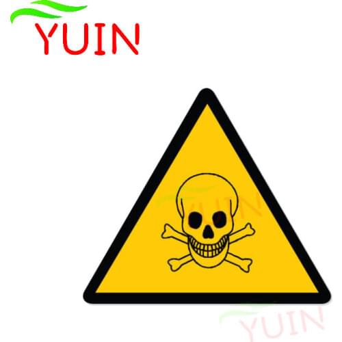 Personality Danger Deadly Car Sticker Funny PVC Skull Decal Fashion Body Decoration Cars Accessories Waterproof Decals 12*10cm