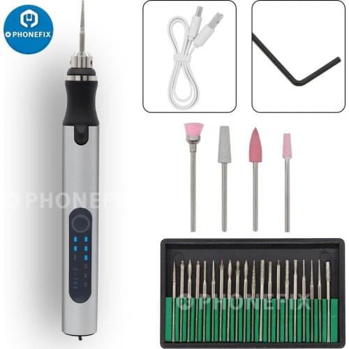 3 Speed 18000rpm Mini Electric Grinder Cordless Grinding Machine Carving Engraving Pen Trimming Polishing Micro Drilling Tool