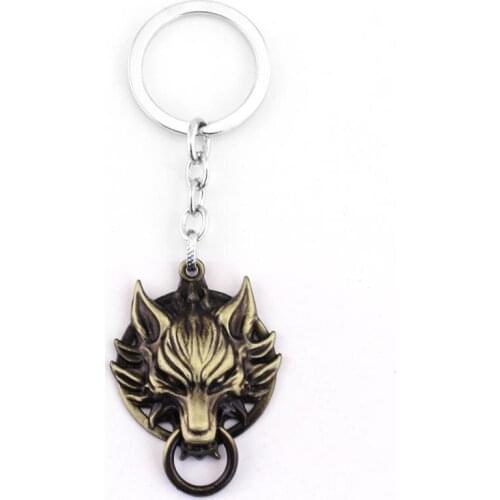 Cheap Porte Clef Car Key Chain AccessoriesTrendy Anime Cartoon Handmade Wolf Head Keychain Pendant Keyring Chain Jewelry Trinket