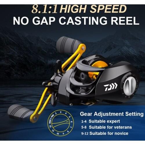 New Fishing Reels 8.1:1 High Speed Baitcasting Reel Lightweight Casting Reel Fishing Reel Lure Bait