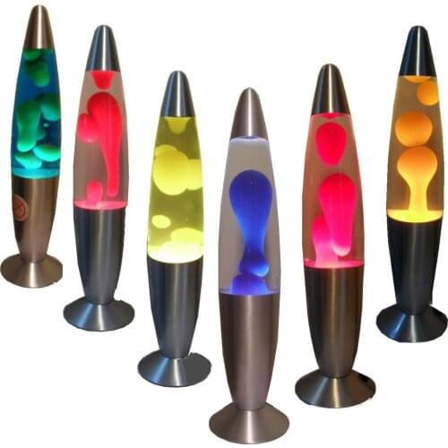 Extra large LAVA lamp 35cm height Magma effect RELAX continuous movement blue Red Yellow relaxing metal base light