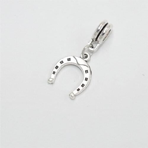 Wholesale Bulk Beads 12pcs Horseshoe Charms Pendants Suitable for Womens Necklace Bracelets Jewelry Making