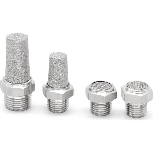 304 Stainless Steel Pneumatic Component Muffler Solenoid Valve Bsl1/2/3/4/6 Min/1 Inch High Temperature Resistant Muffler BSL