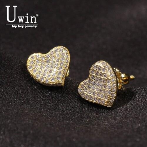 Uwin Lightning Dangle Earrings Full Iced Out Minimalist Bolt Earrings Bling Micro Paved Cubic Zircon Fashion Jewelry Gift