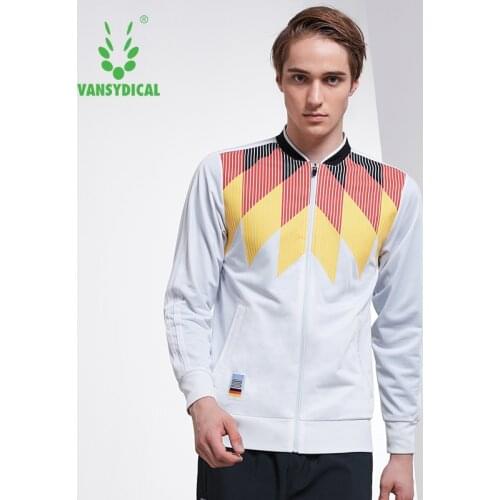Vansydical Sports Running Jackets Autumn Mens Long Sleeve Zipper Sportswear Tops Fitness Workout Clothes Slim Thin Outerwear