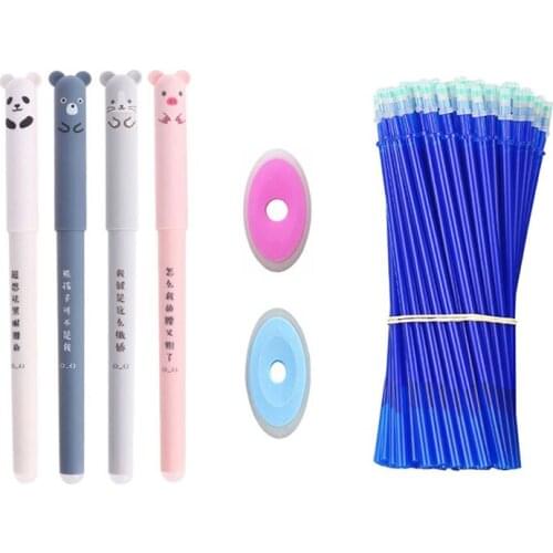 Erasable Pen 0.5mm Kawaii Mixed Ink Refill Rods Cute Gel Erasable Ballpoint Pens For 2021 School Office Supplies Stationery
