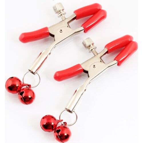 Nipple clip 2 pieces/lot Sexy Woman Bell Clip Nipple ring body jewelry 14G 316L surgical steel bar Nickel-free fashion jewelry