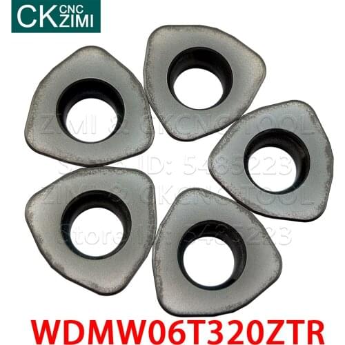 10PCS WDMW06T320ZTR WDMW 06T320 ZTR CNC Lathe Cutter Cutting Milling Turning Tool Carbide Inserts Tool Parts For Stainless Steel