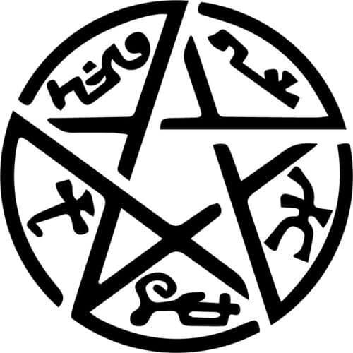 15.5X15.5CM Supernatural Demon Trap Funny Car Sticker Vinyl Decals Accessories