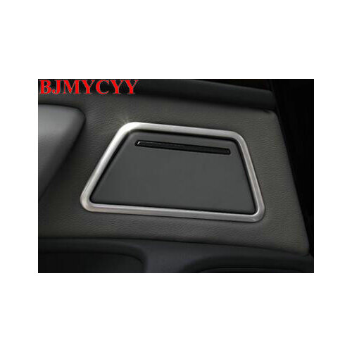 BJMYCYY 2PCS/SET Automobile rear door ashtray stainless steel decoration frame for Audi A6L 2012-2017