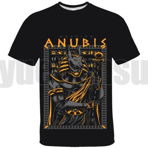 3D Ancient Egypt Pharaoh Eye of Horus Anubis Face T-shirt Men Oversized Tshirt Unisex Anime Streetwear Top Tee Graphic T Shirts