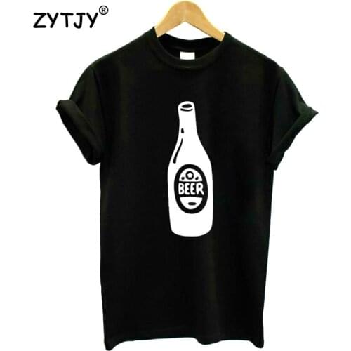 BEER Bottle Print Women Tshirt Cotton Funny t Shirt For Lady Girl Top Tee Hipster Tumblr Drop Ship HH-159