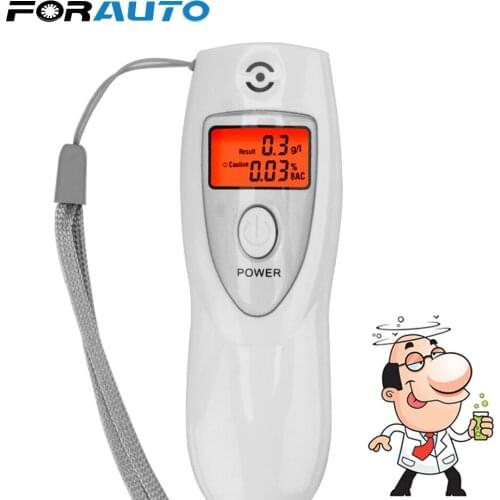 FORAUTO Handheld LCD Digital Breath Alcohol Tester Inhaler Alcohol Meters Breathalyzer For Car Safety Digital Alcohol Detector
