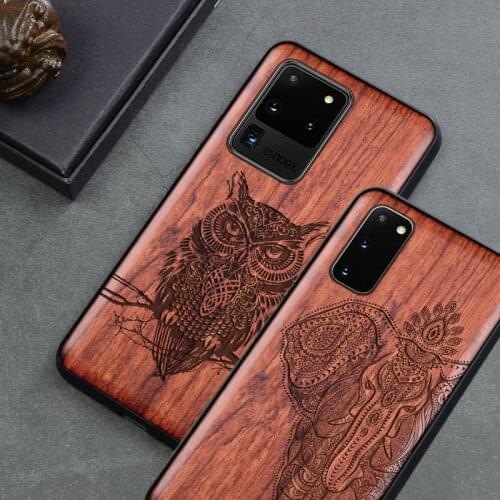 Wood Phone Case For Samsung galaxy s20 Luxury Cover For Samsung s20+ plus s20 ultra Wooden Slim Case Cover