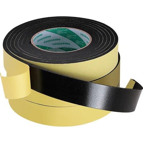EVA Black Sponge single-sided Foam Tape Thickness 2mm 3mm 5mm Shockproof Anti-collision Seal Strip Width 8mm-30mm