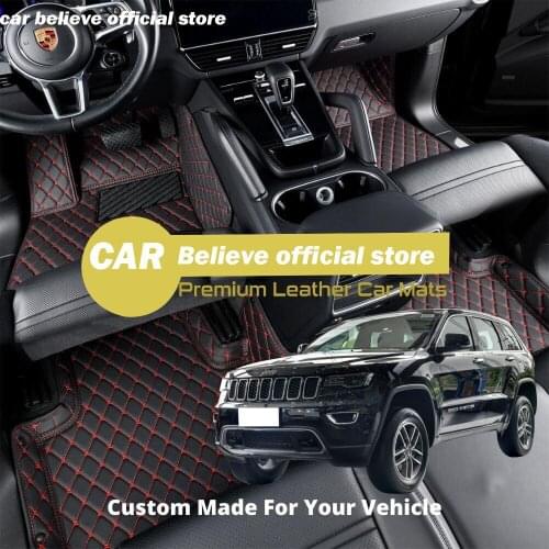 High quality Leather Car Floor mats For Jeep Grand Cherokee WK2 2018 2017 2016 2015 2014 2013 2012 Carpets Rugs Pads Accessories