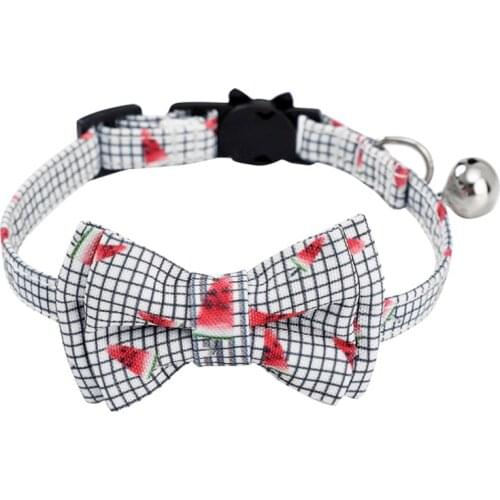 Summer Pet Dog Collar Accessories with Bow Tie Adjustable Pet Dog Collar With Buckle Necktie Dog Cat Puppy Kitten Supplies