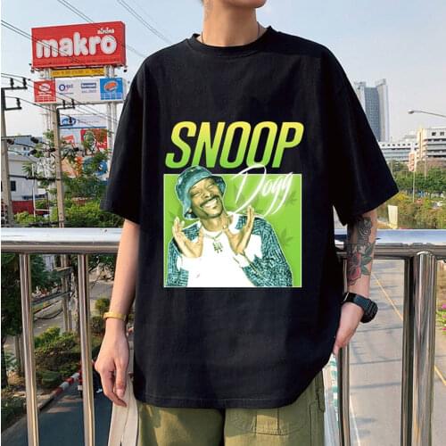2021 Hot Sale Snoop Doggy Dogg Fashion T-shirts Japan Anime Couple Clothing Short Sleeves Clothes Oversized Unisex Manga T-shirt