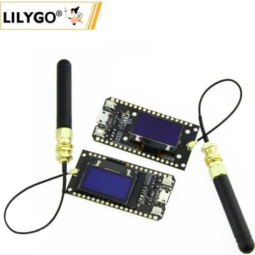 LILYGO® 2Pcs TTGO LORA32 V1.0 868/915MHz ESP32 LoRa OLED 0.96 Inch Display Bluetooth WIFI ESP-32 Development Board Module