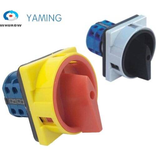 LW26GS-20/04 Padlock Panel ON-OFF Power Rotary Cam Switch Knob 2 Position Changeover 20A 2 Poles Terminals Control Circuit