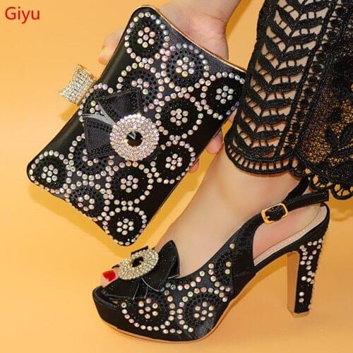 Doershow fashion orange Italian Shoes With Matching Bags African Women Shoes and Bags Set For Prom Party Summer Sandal!STA1-17