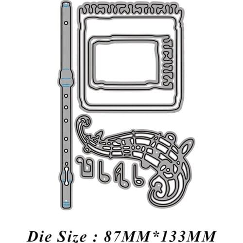 Musical Instrument Set Metal Cutting Dies Scrapbook Paper Craft Knife Mould Stencils 2021 New Making Die Cuts