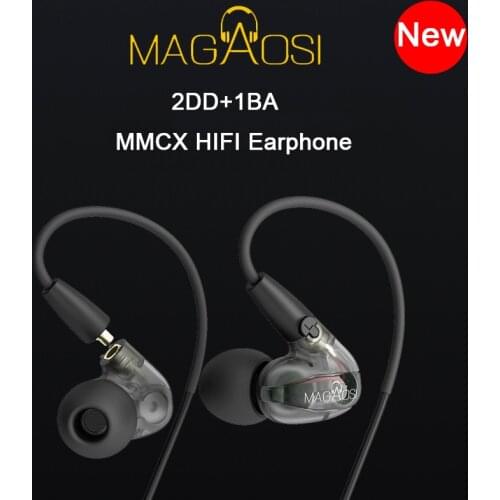 New MAGAOSI Original Y3 2DD+1BA MMCX Earphone HIFI Sound quality For mi For Huawei For Samsung For Shure se215 Sports earphone