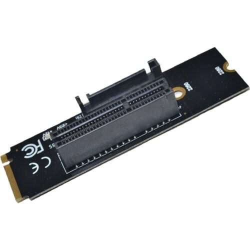 Newest NGFF M.2 to PCI-E 4X Riser Card M2 M Key to PCIe X4 Adapter with LED Indicator SATA Power Riser for Bitcoin Miner Mining