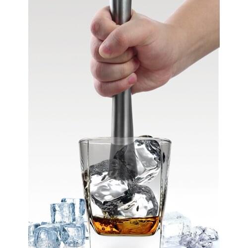 New Listed Cocktail Muddler Stainless Steel Bar Mixer Bar Utensils Accessoriess Cocktail DIY Fruits Juice Crushed Ice Bars 1pcs