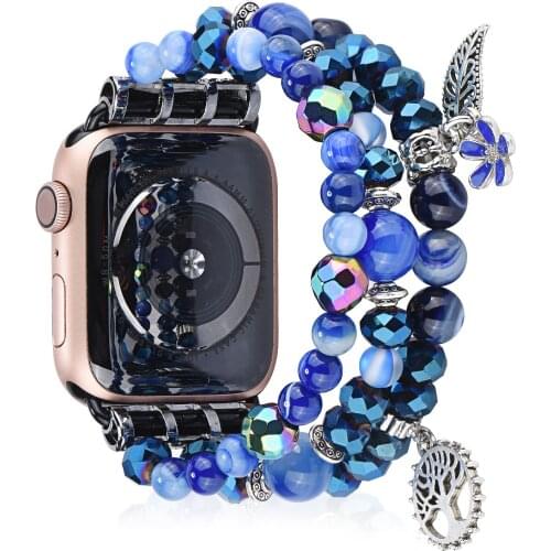 Luxury Jewelry Watch Strap For Apple Watch Band 44mm 40mm 42mm 38mm Series SE/6/5/4/3/2 For Correa iWatch Bracelet Accessories