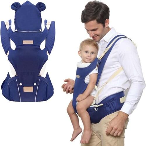 Ergonomic Baby Carrier 0-36 Months Breathable Front Facing Carry Ergonomic Kangaroo Backpack Hipsit Baby Sling With Waist Stool