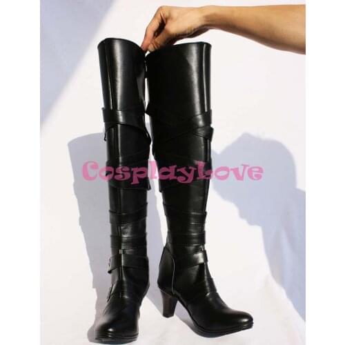 Custom Made Black Butler Sebastian UnderTaker High Heel Cosplay Long Boots Shoes For Christmas Halloween CosplayLove