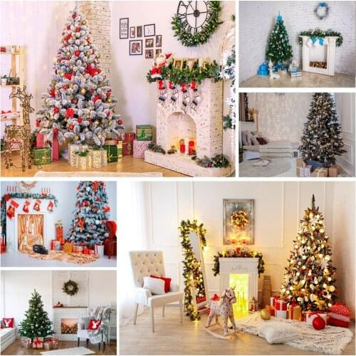 SHENGYONGBAO Christmas Indoor Theme Photography Background Christmas tree Children Backdrops For Photo Studio Props 21522 DHY-01