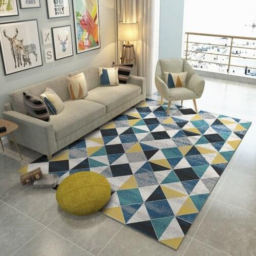 Nordic Living Room Geometric Rug Home Decoration Bedroom Rug Modern Coffee Table Rug Study Soft Floor Cushion Sofa Area Rug