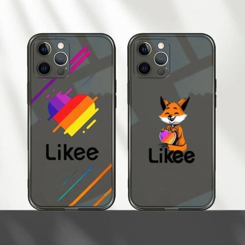 Likee Phone Case For iPhone 12 11 8 7 mini pro X XS XR MAX Plus Black Transparent Cover