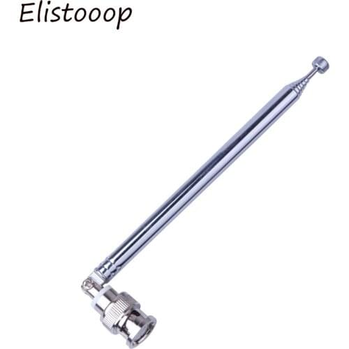 Telescopic Extendable Antenna with BNC Connector Portable FM Radio Scanner VHF UHF TV Antennas 45cm