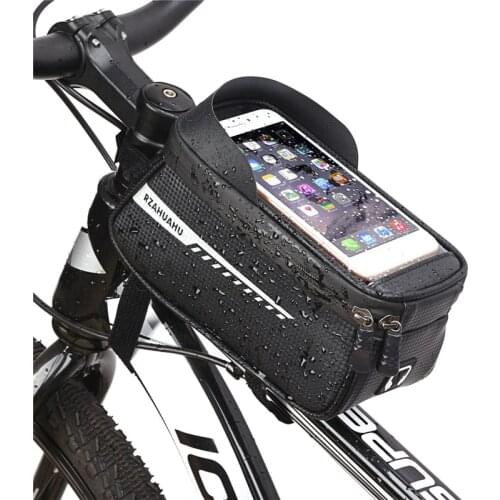 Bicycle Bag Waterproof Touch Screen Cycling Bag Top Front Tube Frame MTB Road Bike Bag 6.5 Phone Case Bike Accessories