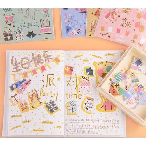 Balloon Party Series Decorative Washi Stickers Scrapbooking Stick Label Diary Stationery Album Stickers
