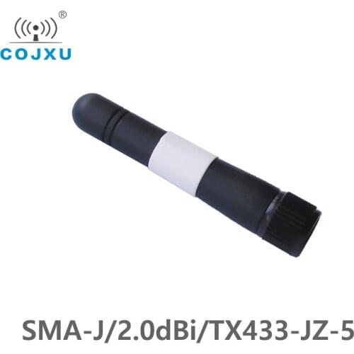 433MHz 2.0dBi Gain 50 Ohm SMA-J Interface Impedance Less than 1.5 SWR COJXU TX433-JZ-5 High-quality omnidirectional antenna